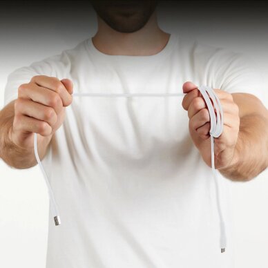 Krovimo kabelis SBS TECABLEMICROC15W USB-A - USB-C 1.5m – baltas 3