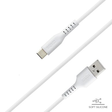 Krovimo kabelis SBS TECABLEMICROC15W USB-A - USB-C 1.5m – baltas 5