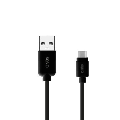 Krovimo kabelis SBS TECABLETYC1KPOS USB-A - USB-C 1m – juodas 3 Krovimo kabelis SBS TECABLETYC1KPOS USB-A - USB-C 1m – juodas 3