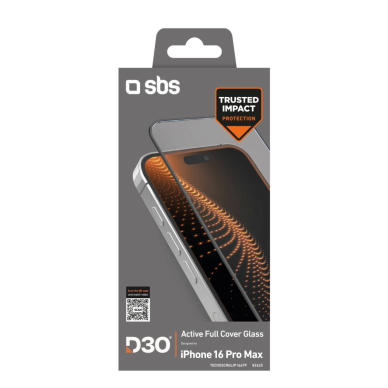 iPhone 16 Pro Max SBS grūdintas stiklas D3O su rėmeliu 1