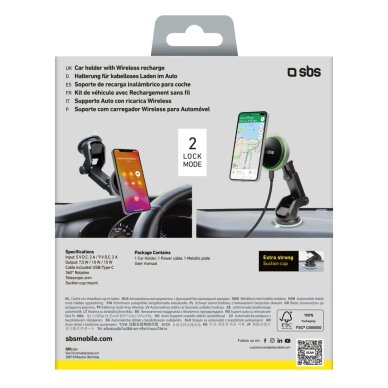 Telefono laikiklis SBS TESUPMAGEXTWIR15W teleskopinis su belaidžiu įkrovikliu, suderinamas su MagSafe, prietaisų skydeliui ir stiklui – juodas 6 Telefono laikiklis SBS TESUPMAGEXTWIR15W teleskopinis su belaidžiu įkrovikliu, suderinamas su MagSafe, prietaisų skydeliui ir stiklui – juodas 6