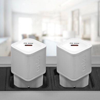 Sieninis įkroviklis SBS TETRGAN1C20W 20W GaN su Power Delivery – baltas 2 Sieninis įkroviklis SBS TETRGAN1C20W 20W GaN su Power Delivery – baltas 2
