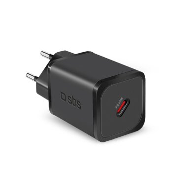 Sieninis įkroviklis SBS TETRGAN1C45W 45W GaN USB-C su Power Delivery – juodas Sieninis įkroviklis SBS TETRGAN1C45W 45W GaN USB-C su Power Delivery – juodas