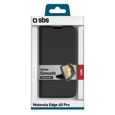 Motorola Edge 60 Pro SBS Wallet Smooth dėklas su atvartu – juodas 1 Motorola Edge 60 Pro SBS Wallet Smooth dėklas su atvartu – juodas 1
