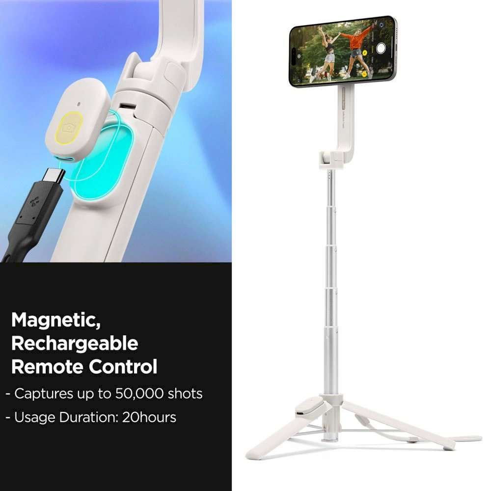 Asmenukių lazda Spigen S571W su MagSafe, Bluetooth ir trikoju – smėlinė 9 Asmenukių lazda Spigen S571W su MagSafe, Bluetooth ir trikoju – smėlinė 9