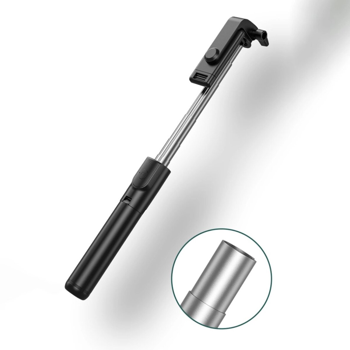 Selfie lazda WHS1Y teleskopinė 1m su telefono laikikliu – juoda 17