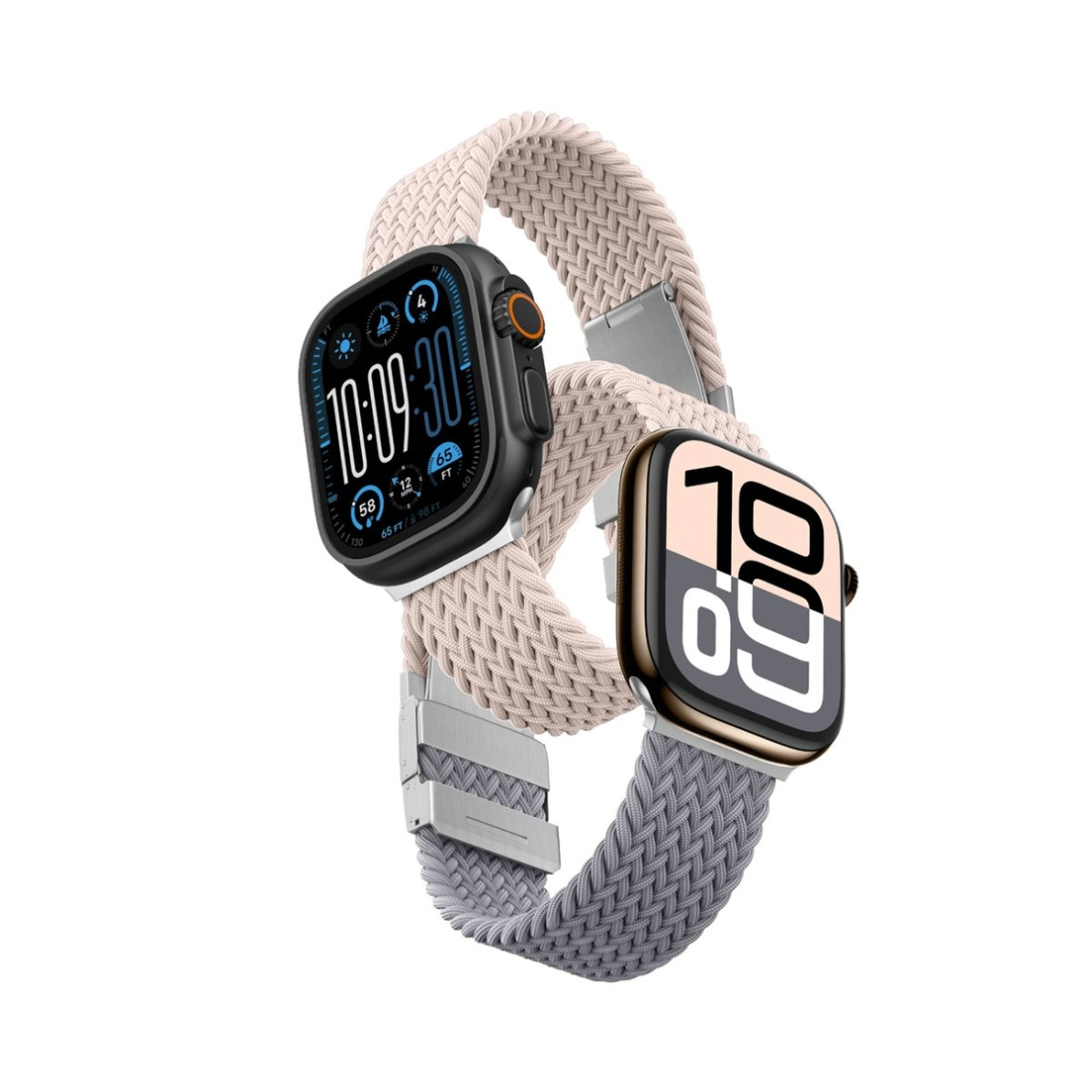 Apple Watch 45/46/49mm AmazingThing Blend Band dirželių rinkinys 2vnt - rožinis-pilka/rožinis Apple Watch 45/46/49mm AmazingThing Blend Band dirželių rinkinys 2vnt - rožinis-pilka/rožinis