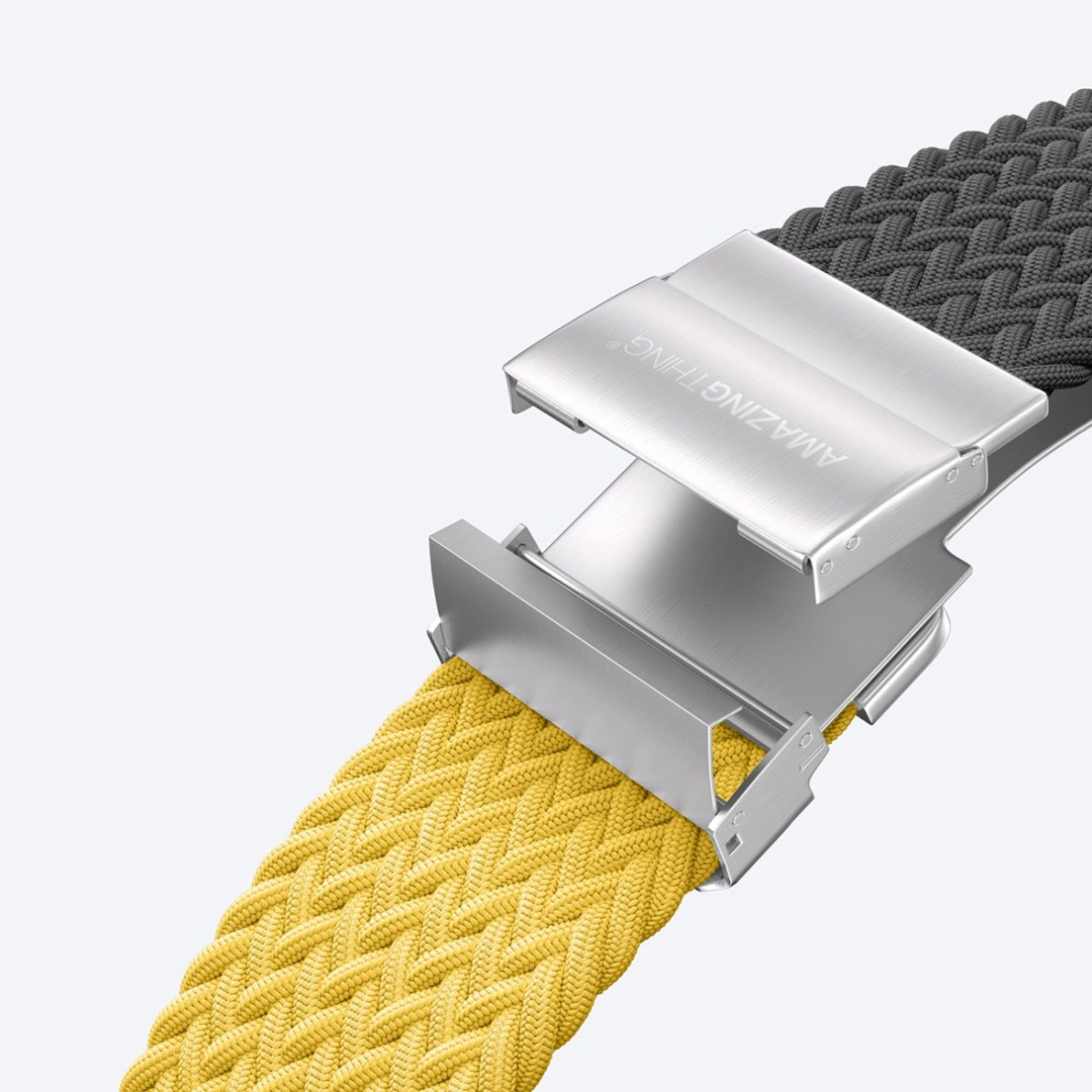 Apple Watch 45/46/49mm AmazingThing Blend Band dirželių rinkinys 2vnt - geltona-juoda/juoda 4