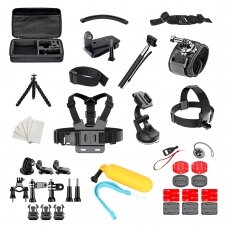 Priedų Rinkinys Set of 50 in 1 skirtas GoPro SJCAM sportinei kamerai Priedų Rinkinys Set of 50 in 1 skirtas GoPro SJCAM sportinei kamerai