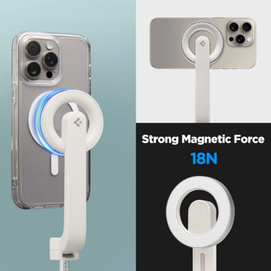 Spigen S571W asmenukių lazda su MagSafe, Bluetooth ir trikoju – smėlinis 7