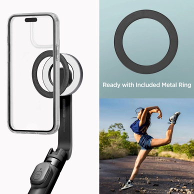 Spigen S571W asmenukių lazda su MagSafe, Bluetooth ir trikoju – juodas 6