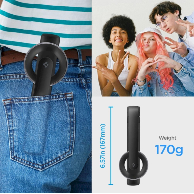 Spigen S571W asmenukių lazda su MagSafe, Bluetooth ir trikoju – juodas 8