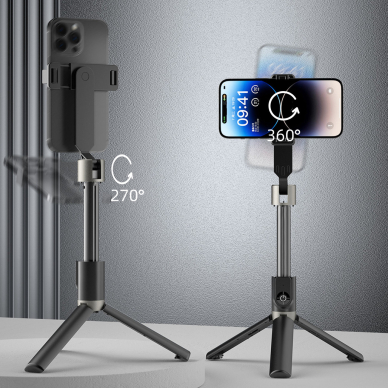 Asmenukių lazda / telescopic pole su tripod Dudao F18B - Juodas 3 Asmenukių lazda / telescopic pole su tripod Dudao F18B - Juodas 3