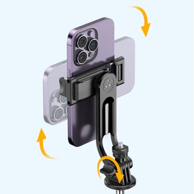 Selfie lazda WC1Y3S teleskopinė 1.3m su telefono laikikliu – juoda 17