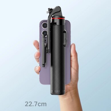 Selfie lazda WC1Y3S teleskopinė 1.3m su telefono laikikliu – juoda 19