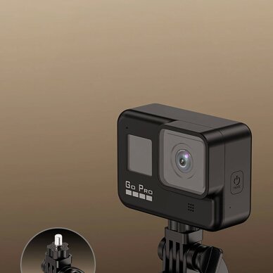 Selfie lazda WH181-Y1S aliuminio teleskopinė 1.75m su telefono laikikliu – juoda 8