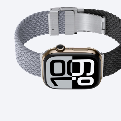 Apple Watch 45/46/49mm AmazingThing Blend Band dirželių rinkinys 2vnt - pilka-juoda/pilka 3