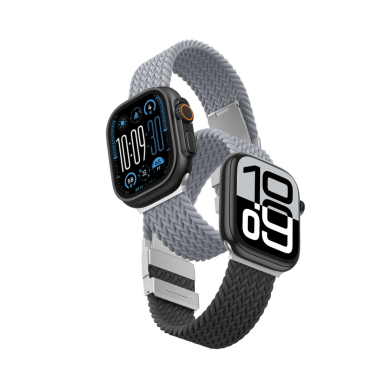 Apple Watch 45/46/49mm AmazingThing Blend Band dirželių rinkinys 2vnt - pilka-juoda/pilka