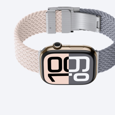 Apple Watch 45/46/49mm AmazingThing Blend Band dirželių rinkinys 2vnt - rožinis-pilka/rožinis 3