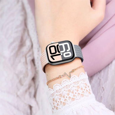 Apple Watch 45/46/49mm AmazingThing Blend Band dirželių rinkinys 2vnt - rožinis-pilka/rožinis 8