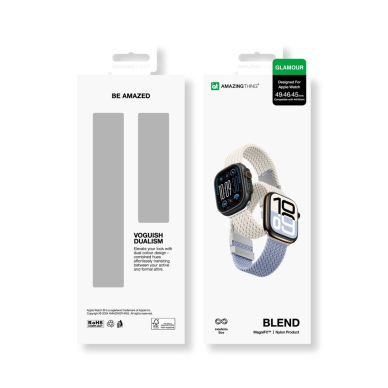 Apple Watch 45/46/49mm AmazingThing Blend Band dirželių rinkinys 2vnt - kosminė mėlyna/žvaigždžių 8