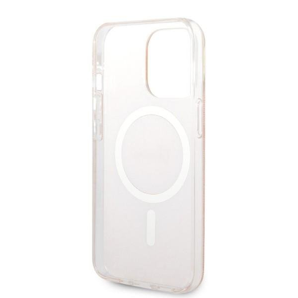 Dėklas su pakrovėju Set Guess 4G Print MagSafe GUBPP13XH4EACSP iPhone 13 Pro Max Rožinis 6