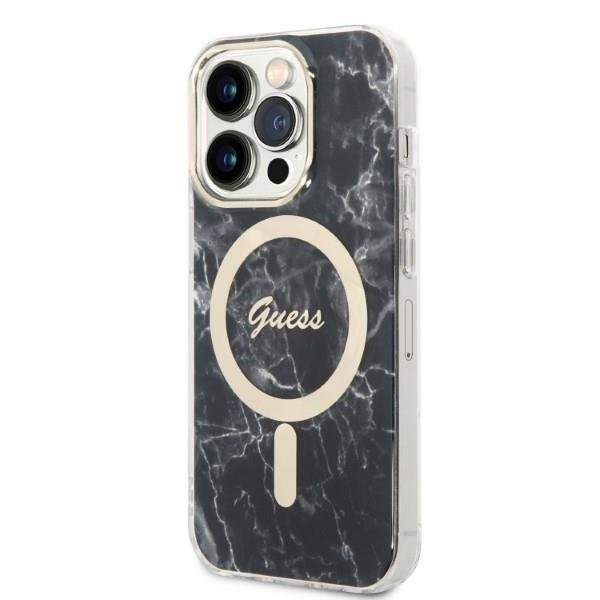 Dėklas su pakrovėju Set Guess Marble MagSafe GUBPP14LHMEACSK iPhone 14 Pro Juodas 1 Dėklas su pakrovėju Set Guess Marble MagSafe GUBPP14LHMEACSK iPhone 14 Pro Juodas 1
