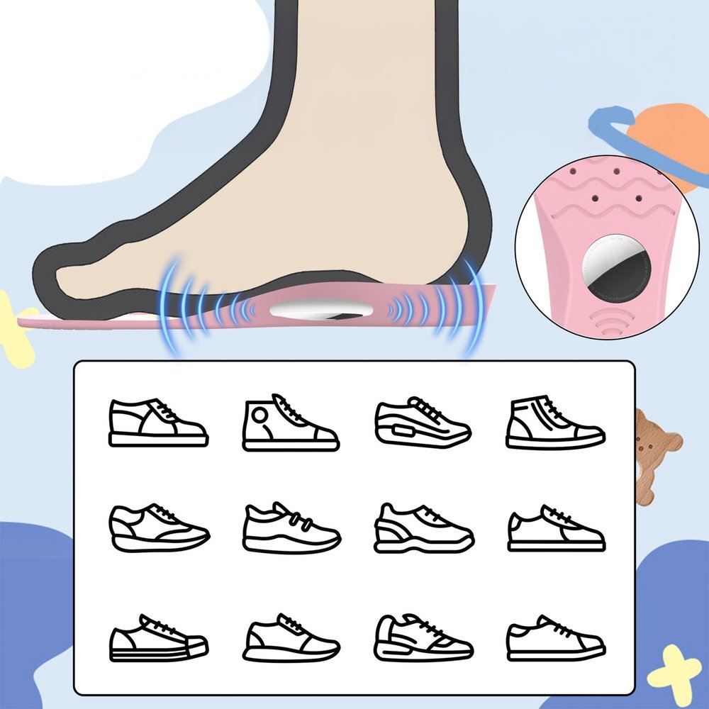 AirTag batų įdėklas – apsauginis dėklas (175–190 mm) – rožinis 5 AirTag batų įdėklas – apsauginis dėklas (175–190 mm) – rožinis 5