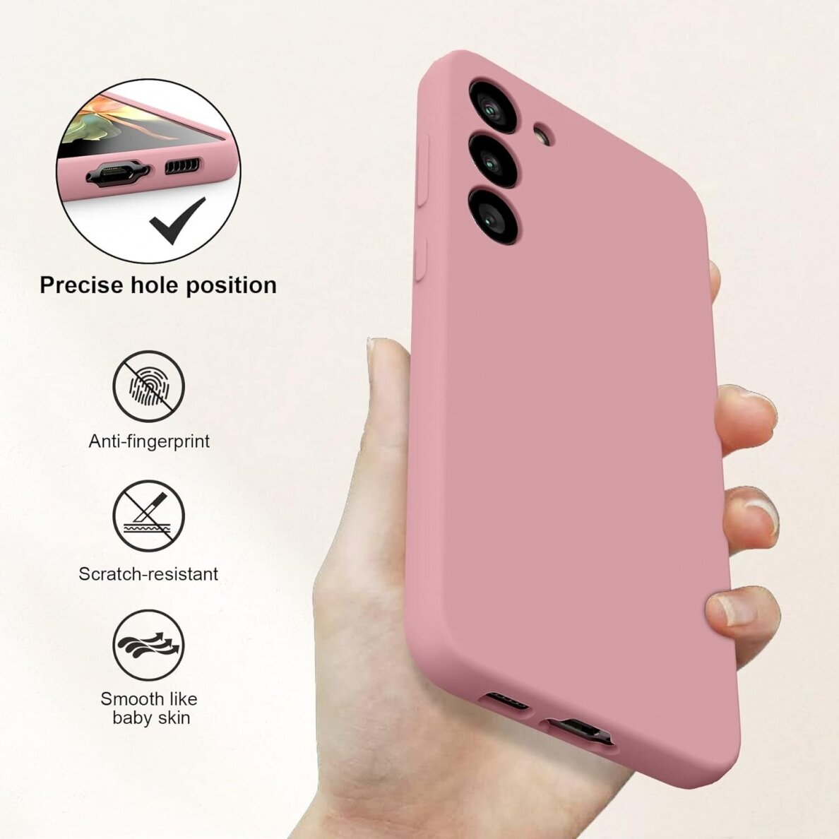 Silikoninis Dėklas Liquid 1.5mm Samsung S711 S23 FE rožinis 1 Silikoninis Dėklas Liquid 1.5mm Samsung S711 S23 FE rožinis 1