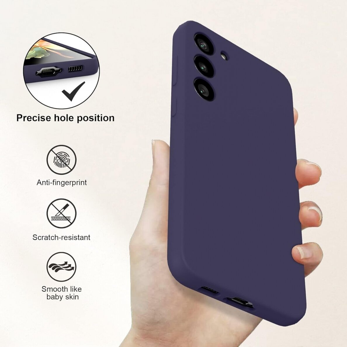 Silikonins Dėklas Soft silicone by X-level Samsung S711 S23 FE tamsiai mėlynas 2