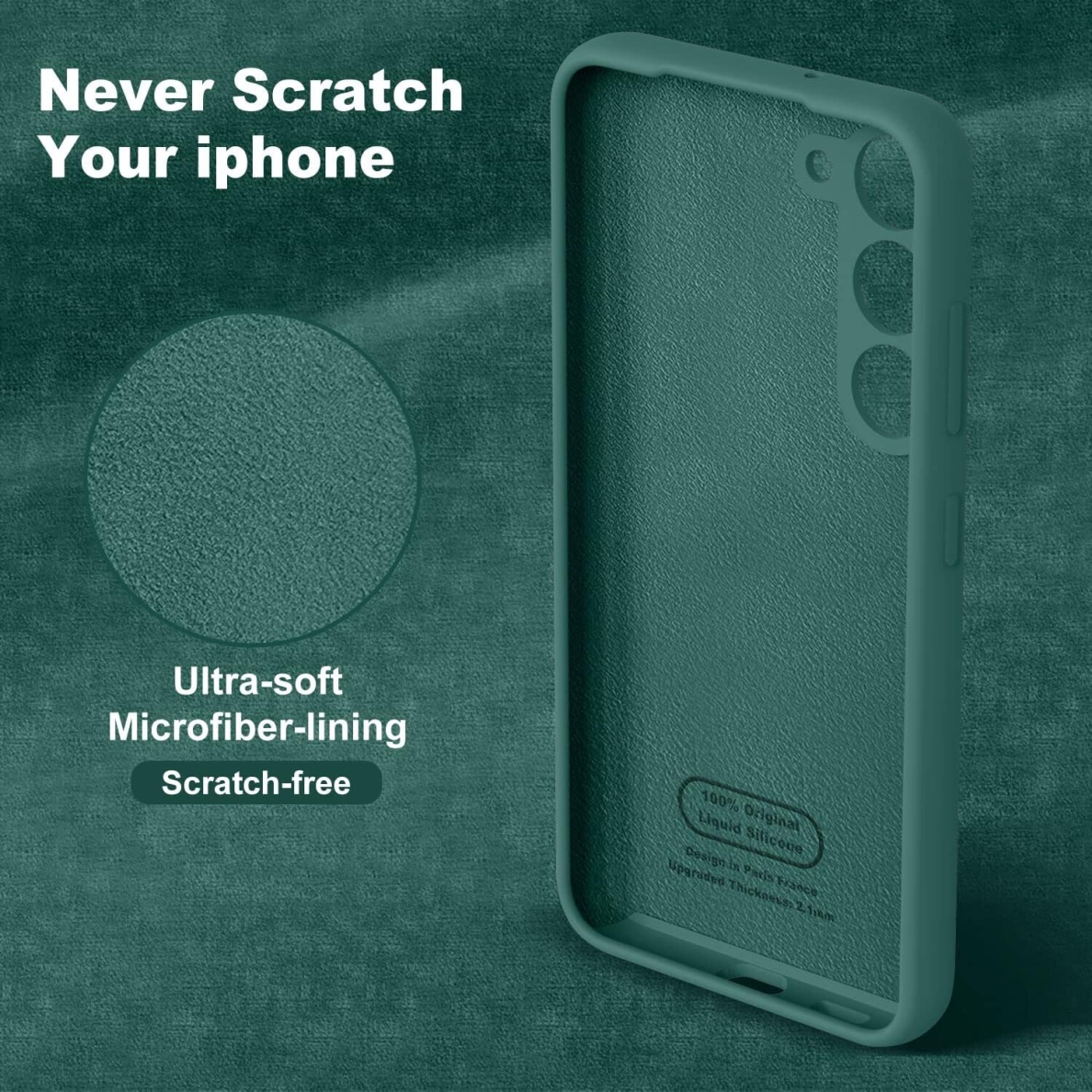 Silikonins Dėklas Soft silicone by X-level Samsung S711 S23 FE tamsiai žalias 1