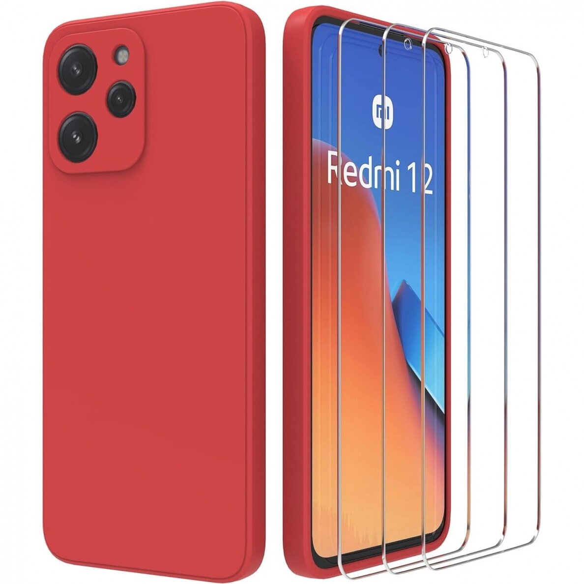 Silikonins Dėklas Soft silicone by X-level Xiaomi Redmi 12/Redmi Note 12R/Poco M6 Pro raudonas