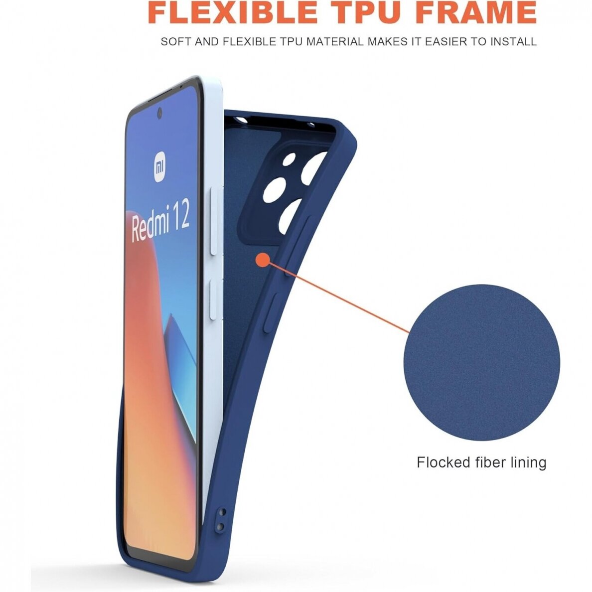 Silikonins Dėklas Soft silicone by X-level Xiaomi Redmi 12/Redmi Note 12R/Poco M6 Pro tamsiai mėlynas 4