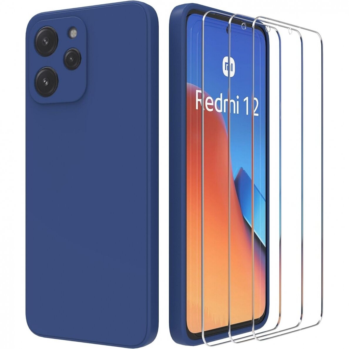 Silikonins Dėklas Soft silicone by X-level Xiaomi Redmi 12/Redmi Note 12R/Poco M6 Pro tamsiai mėlynas