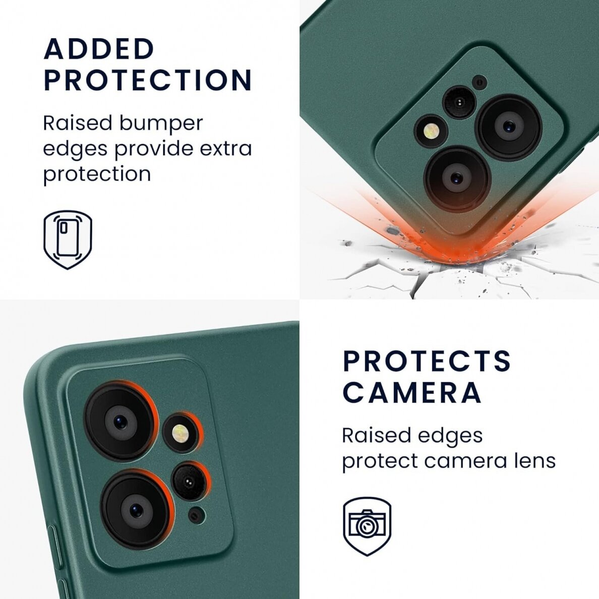 Silikonins Dėklas Soft silicone by X-level Xiaomi Redmi Note 12 5G tamsiai žalias 3