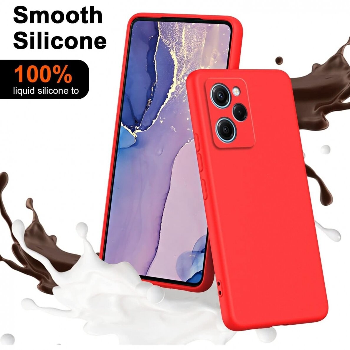 Silikonins Dėklas Soft silicone by X-level Xiaomi Redmi Note 12S raudonas 2