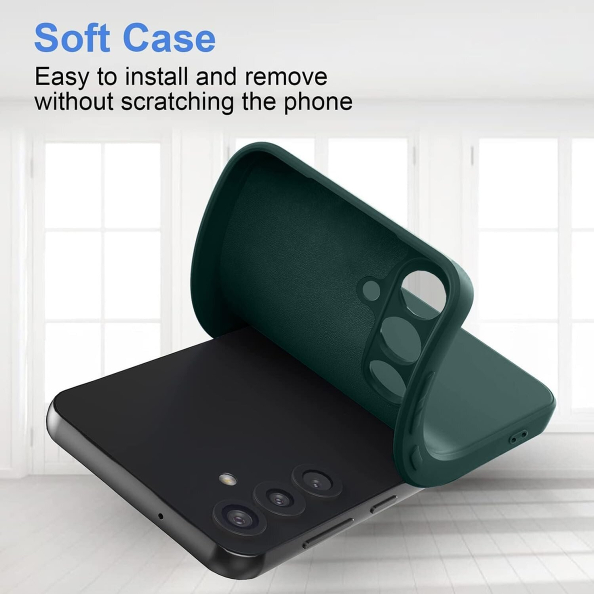 Silikonins Dėklas Slim Guard Samsung S711 S23 FE tamsiai žalias 2