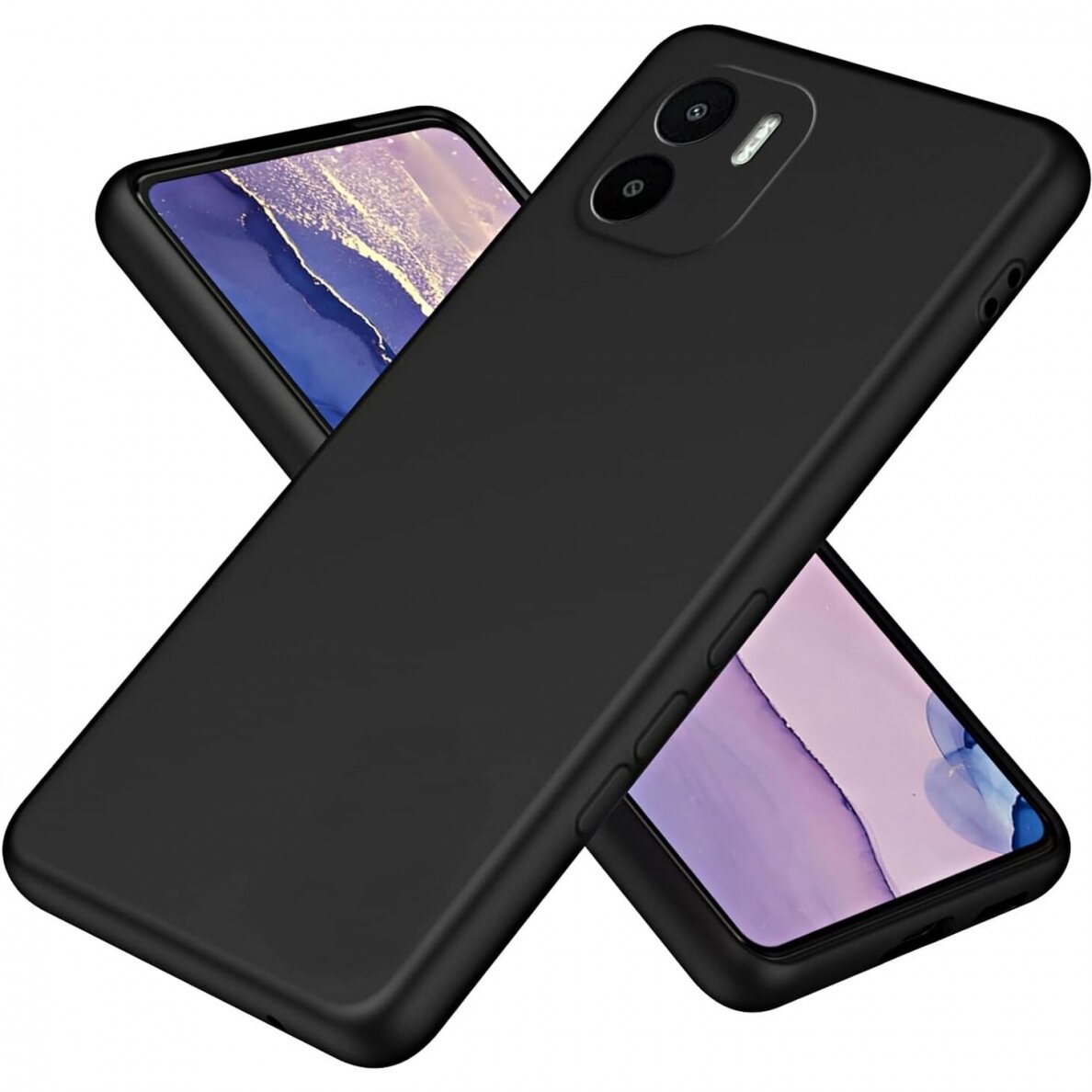 Silikonins Dėklas Slim Guard Xiaomi Redmi A1/Redmi A2 juodas Silikonins Dėklas Slim Guard Xiaomi Redmi A1/Redmi A2 juodas