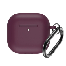 AirPods 4 – Silicone dėklas su karabinu - Burgundiškas