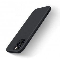 Dėklas Silicone Case Soft Flexible Rubber Cover iPhone 13 Pro Max Juodas