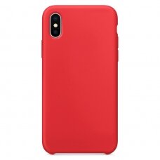 Dėklas Silicone Case Soft Flexible Rubber Cover iPhone XS / X Raudonas