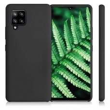 Lankstus Minkštas Dėklas Silicone Case Soft Flexible Rubber Cover Samsung Galaxy A22 4G Juodas