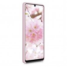 Minkštas Lankstus Dėklas Silicone Case Soft Flexible Rubber Cover Samsung Galaxy A22 4G Rožinis