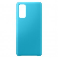 Dėklas Silicone Soft Flexible Rubber Samsung Galaxy A71 šviesiai mėlyna