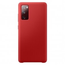 Dėklas Silicone Case Soft Flexible Rubber Samsung Galaxy S20 FE 5G Raudonas