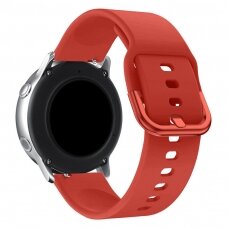 Apyrankė Silicone Strap TYS Samsung Galaxy Watch 4/5/6, Galaxy Watch Active (40 / 42 / 44 mm), Huawei Watch GT / GT 2 / GT 3 (42 mm) Raudona