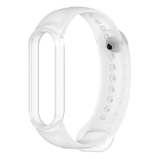 Silikoninė apyrankė Replacment silicone band strap Xiaomi Mi Band 6 / 5 skaidri-melsva