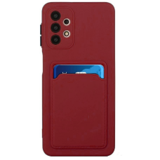 Dėklas su kišenėle kortelėms Card Case Samsung Galaxy A32 5G Bordo