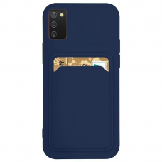 Dėklas su kišenėle kortelėms Card Case Samsung Galaxy A71 Tamsiai Mėlynas