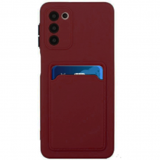 Dėklas su kišenėle kortelėms Card Case Samsung Galaxy S21 5G Bordo